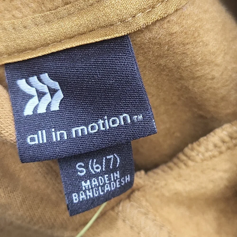 Boys' Fleece Hoodie Pullover Sweatshirt - All In Motion Brown Size Small 6/7